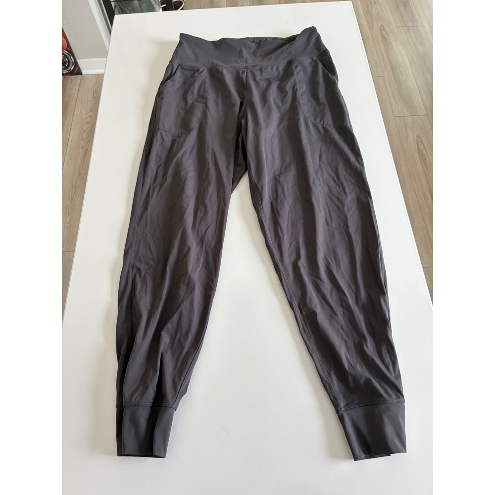 Oalka Women's Charcoal Gray Jogger Pants Athletic Workout Athleisure XL